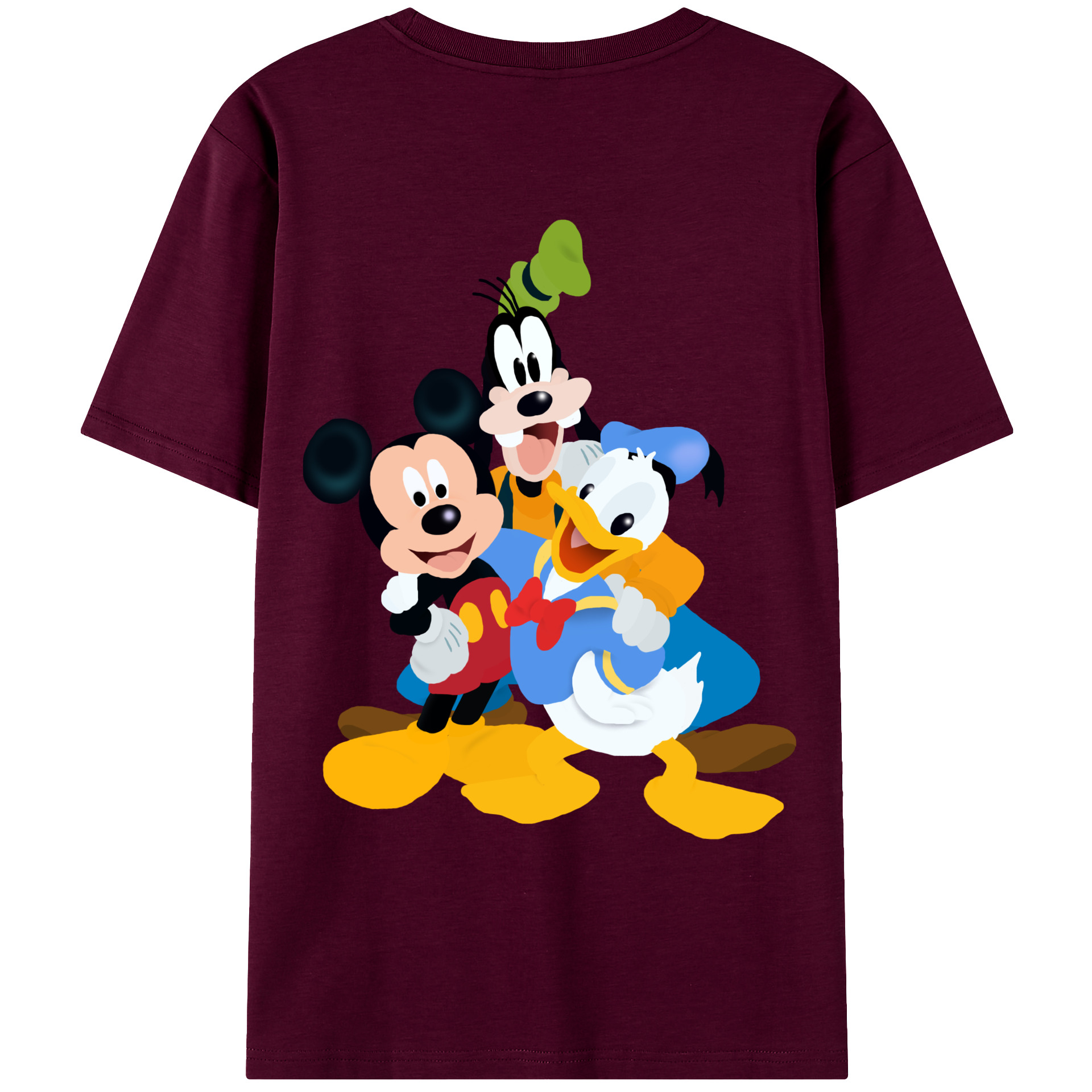 （画像用） ミッキーマウス Mickey Mouse レディース半袖Tシャツ(バックプリント)